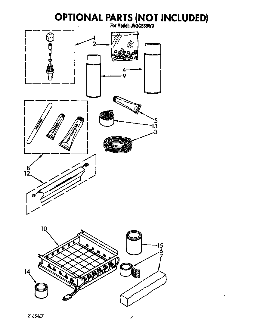 Whirlpool JVGC535W0 optional diagram