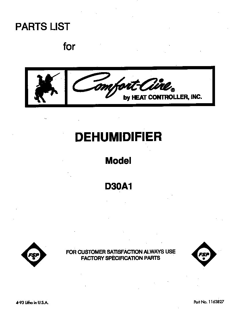 Whirlpool D30A1 front cover diagram