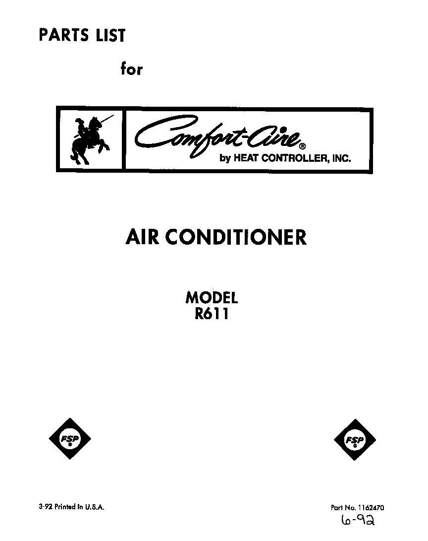 Whirlpool R611 front cover diagram