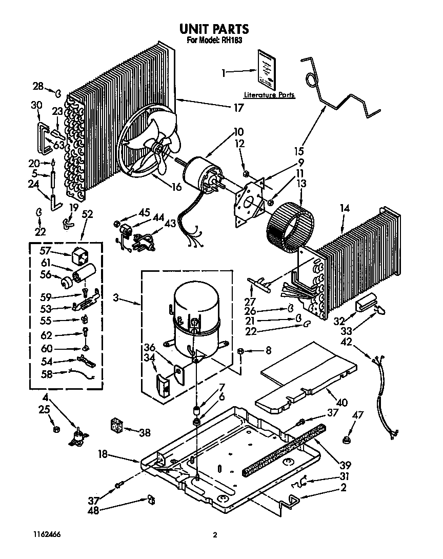 Whirlpool BFRH183 unit diagram