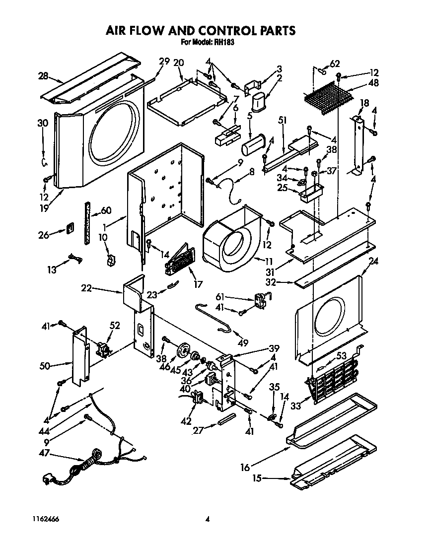 Whirlpool BFRH183 air flow and control diagram