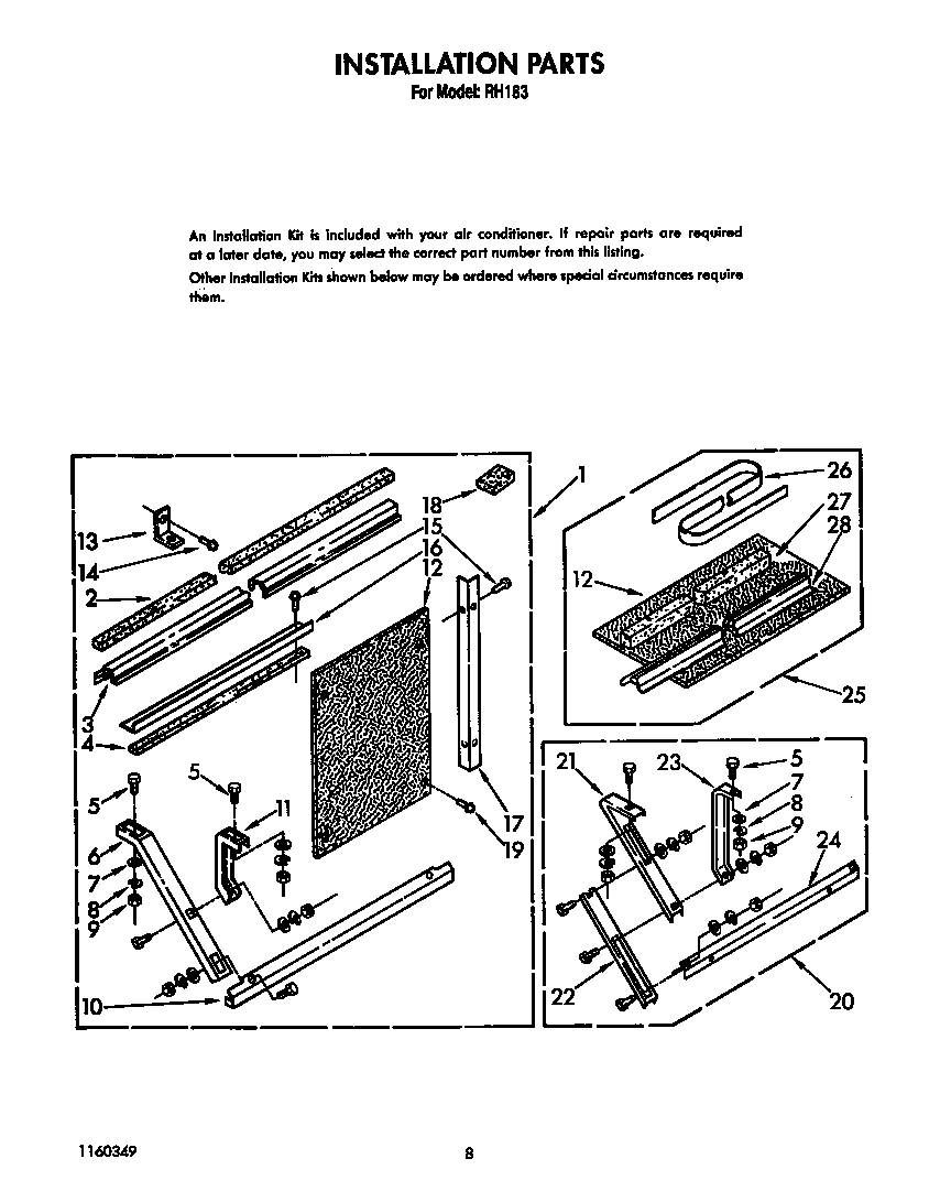 Whirlpool BFRH183 installation diagram