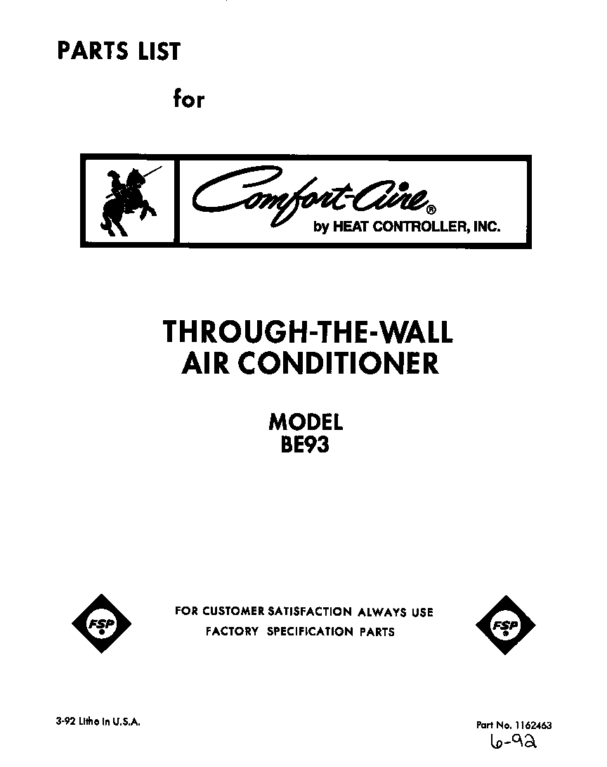 Whirlpool BE93 front cover diagram