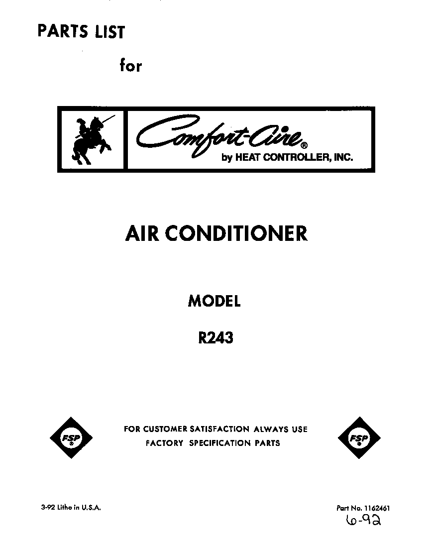 Whirlpool R243 front cover diagram