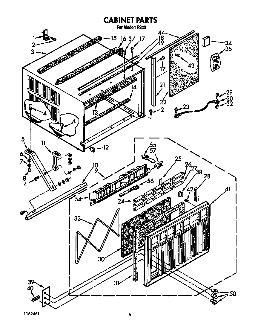 Whirlpool R243 cabinet diagram