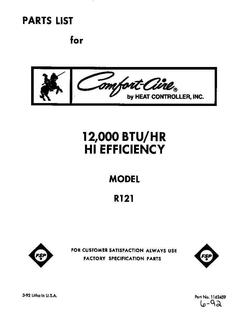 Whirlpool BFR121 front cover diagram