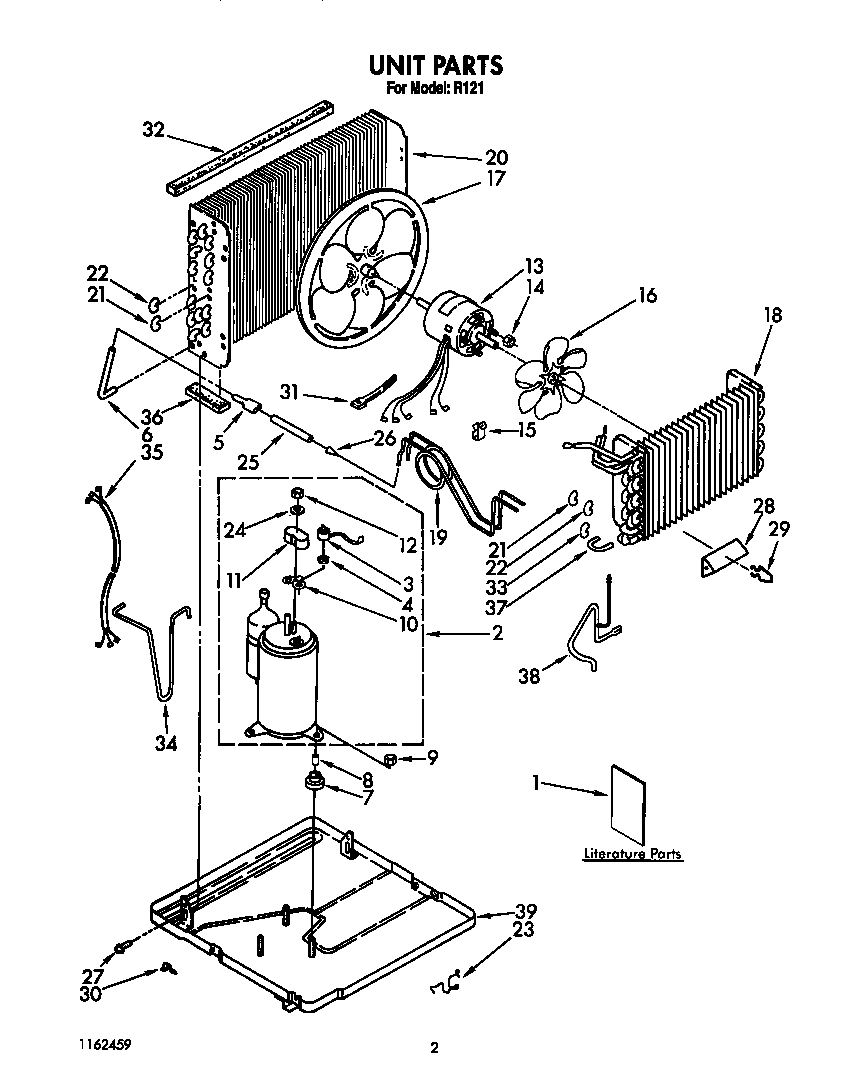 Whirlpool BFR121 unit diagram
