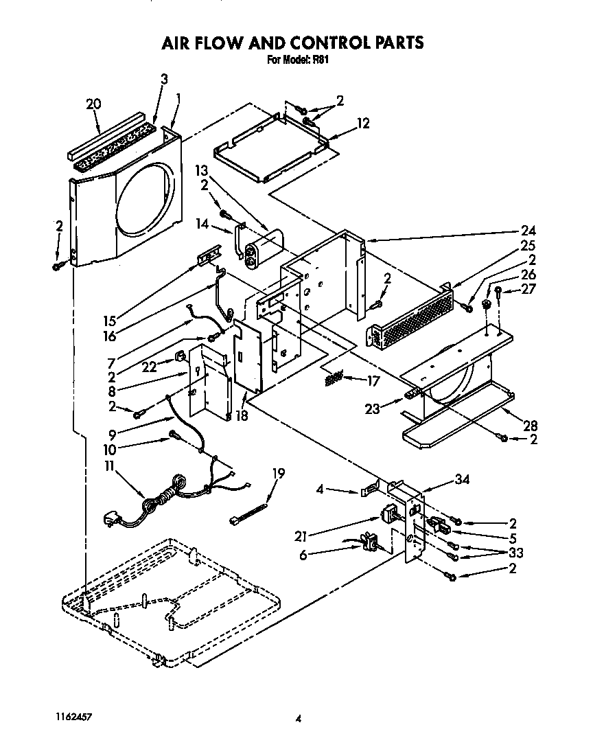 Whirlpool R81 air flow and control diagram