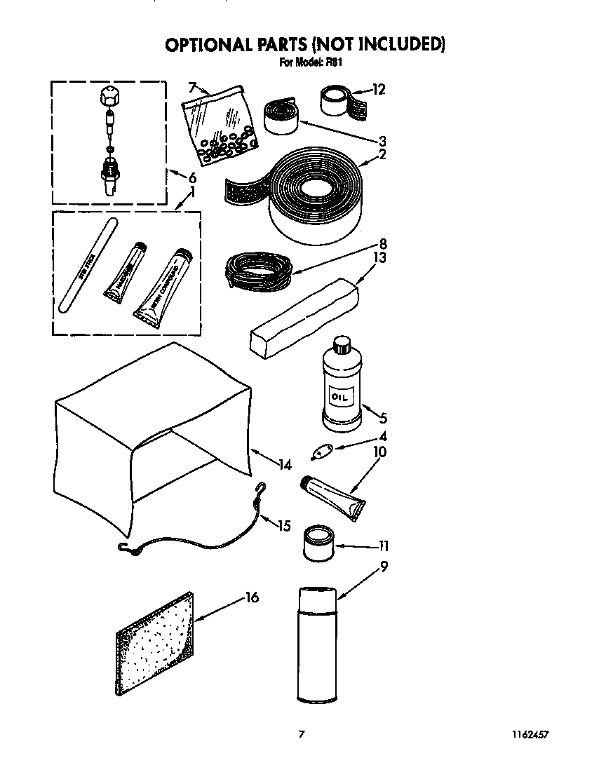 Whirlpool R81 optional diagram