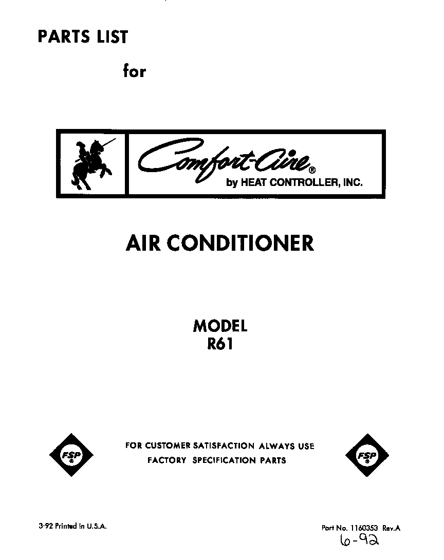 Whirlpool BFR61 front cover diagram