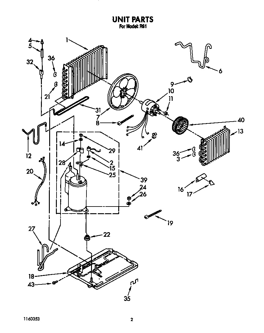 Whirlpool BFR61 unit diagram