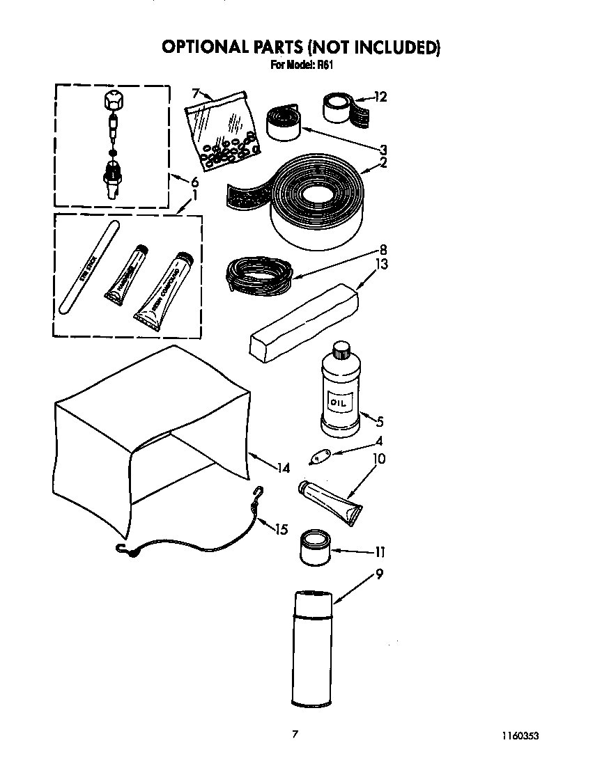 Whirlpool BFR61 optional diagram