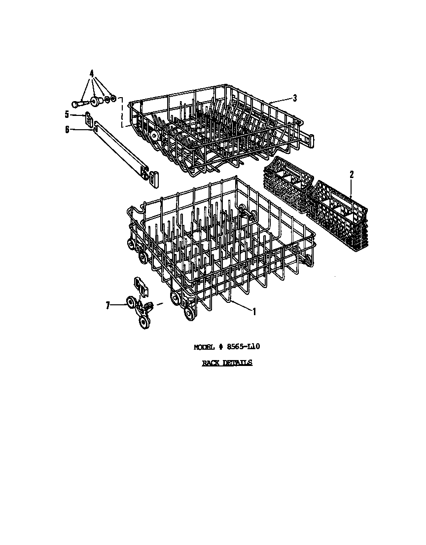 Roper 8585L10 ^rack diagram