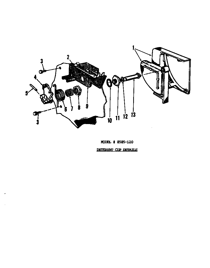 Roper 8585L10 ^detergent cup diagram