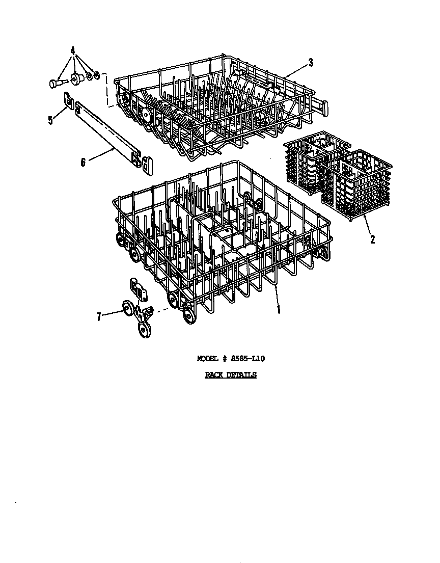 Roper 8585L10 ^rack diagram
