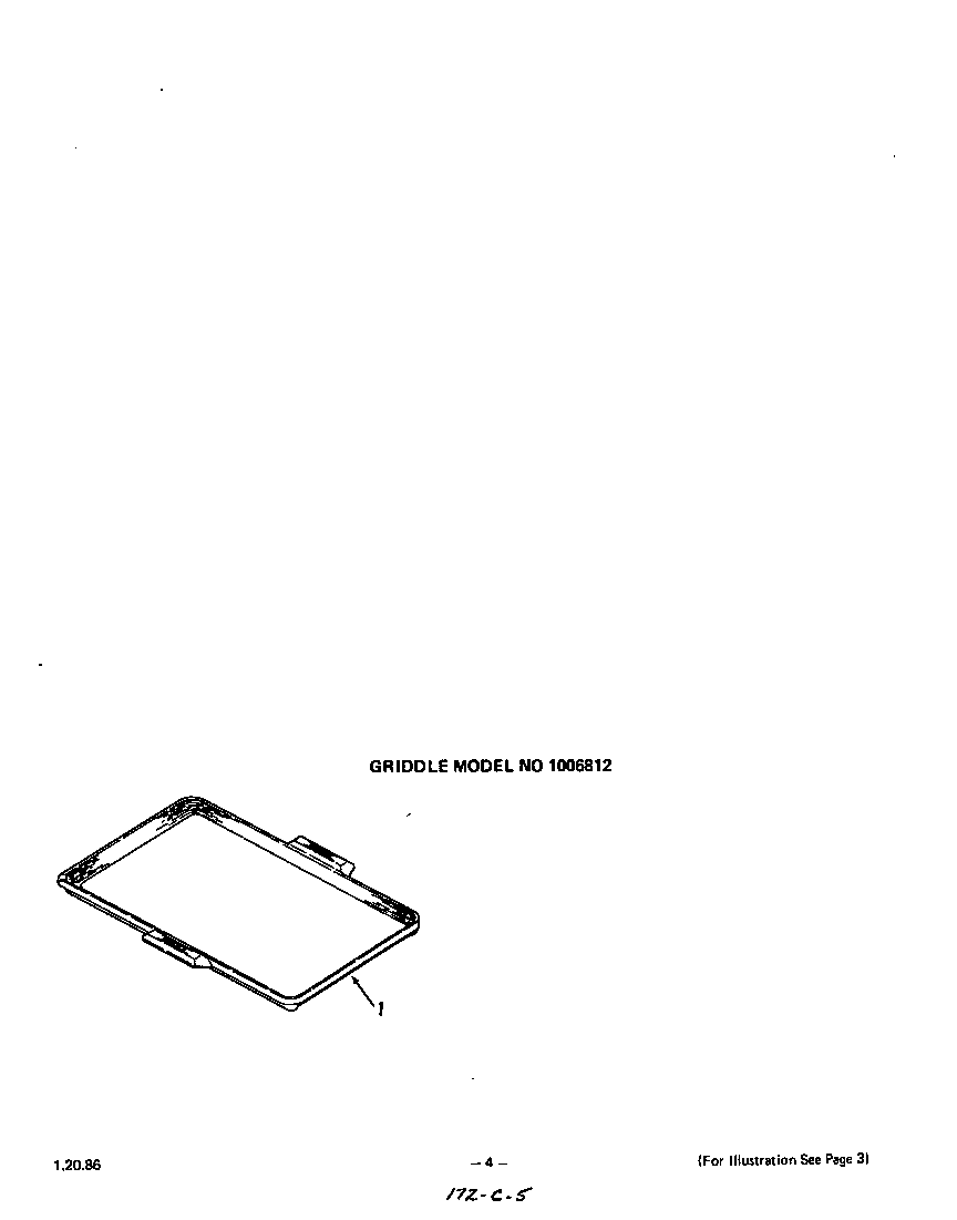Roper 1355W1A griddle diagram