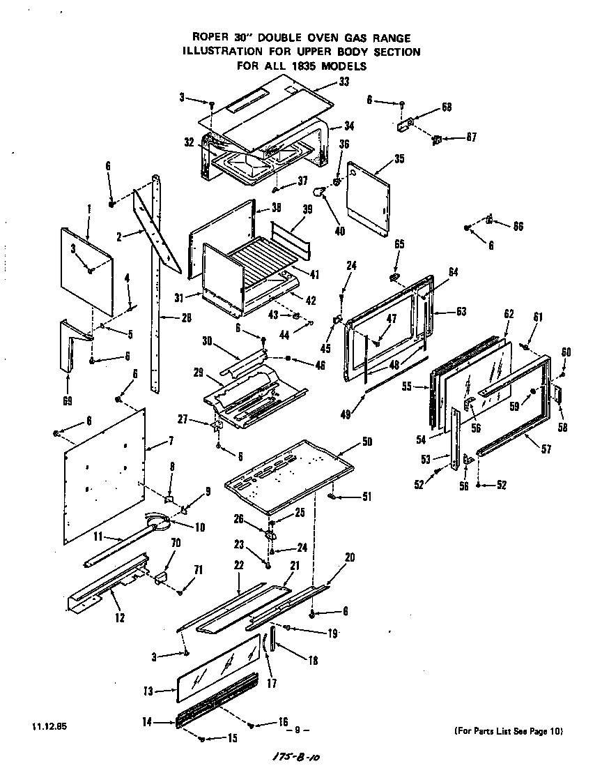 Roper 1835*2A upper body diagram