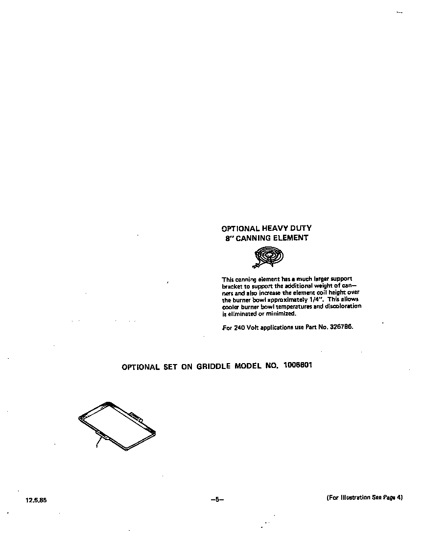 Roper 2384W3A optional equipment diagram