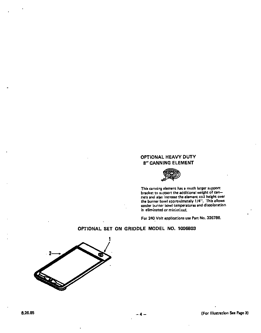 Roper 2374*2A optional equipment diagram