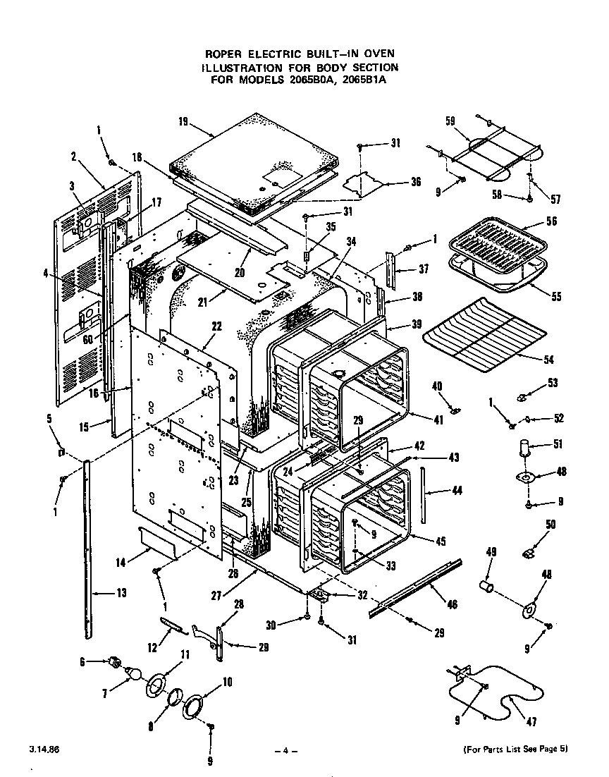 Roper 2065B0A body diagram