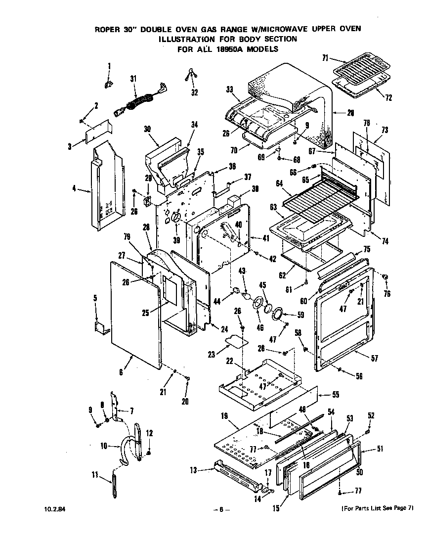 Roper 1895W0A body diagram