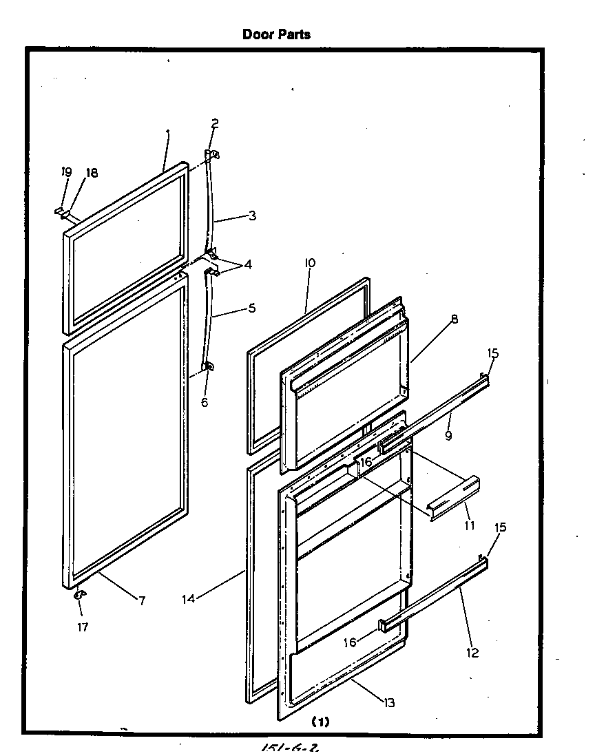 Roper 8617W0A door diagram