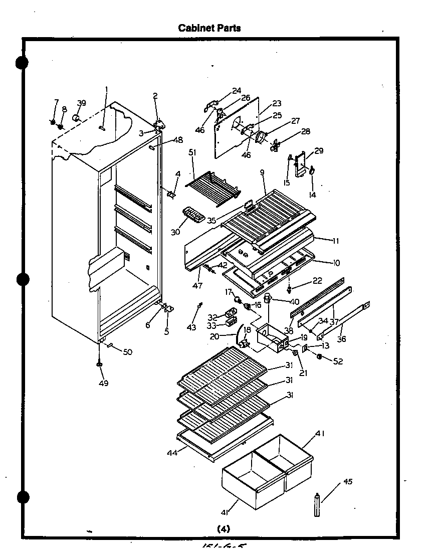 Roper 8617W0A cabinet diagram