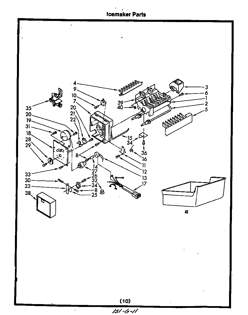 Roper 8617W0A icemaker diagram