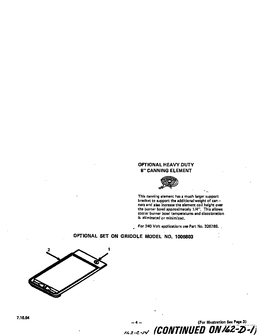 Roper 2275*0A optional equipment diagram