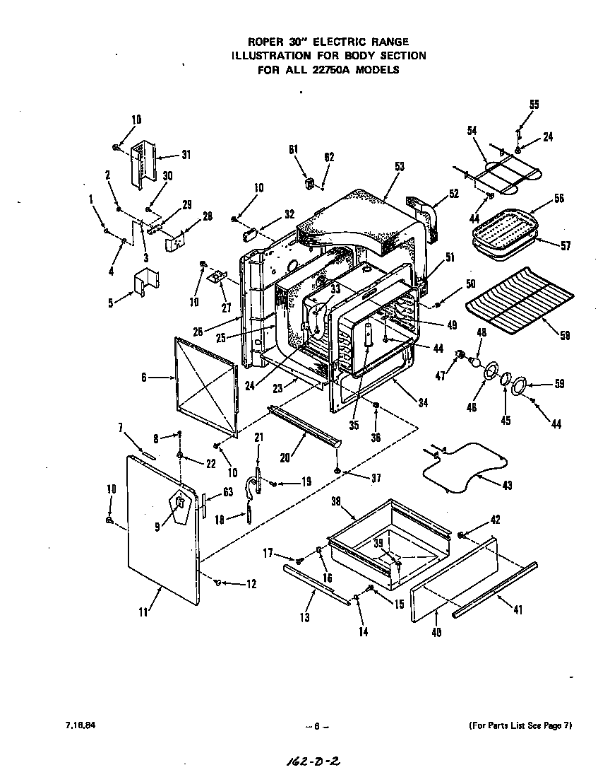 Roper 2275*0A body diagram