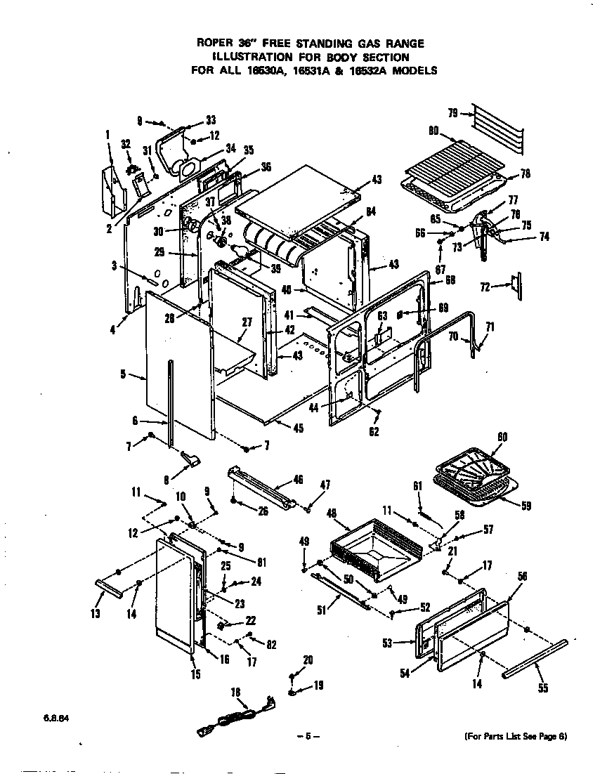 Roper 1653*0A body diagram