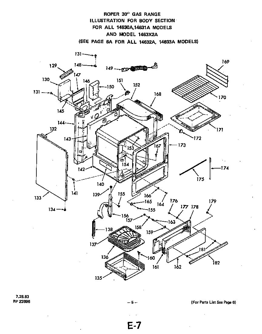 Roper 1463*3A body diagram