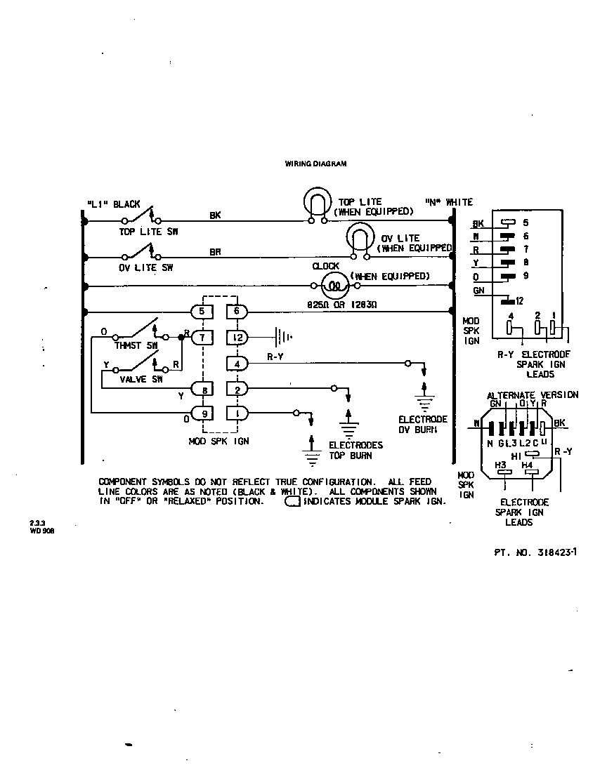 Roper 1423W1A wiring diagram diagram