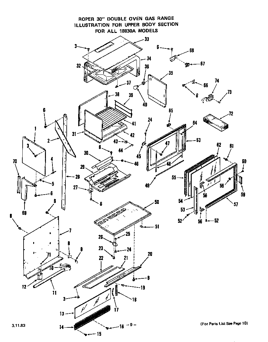 Roper 1883*0A upper body diagram