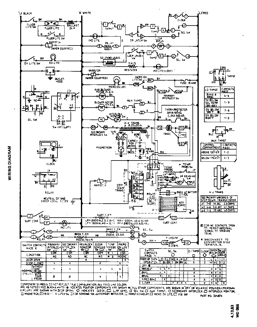 Roper 2893W0A wiring diagram diagram