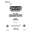 Roper FGP335VW2 front cover diagram