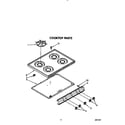 Whirlpool FGP355VW2 cooktop diagram