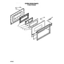 Whirlpool FGP355VW2 oven door diagram