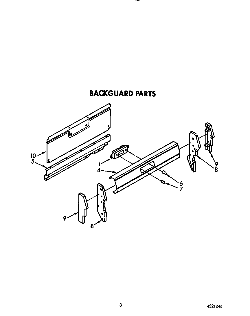 Roper FGP355VW1 backguard diagram