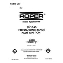 Roper FGP335VW1 front cover diagram