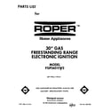 Roper FGP345VW2 front cover diagram