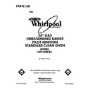 Whirlpool 1SF014BEW1 front cover diagram