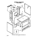 Whirlpool 1SF014BEW1 external oven diagram