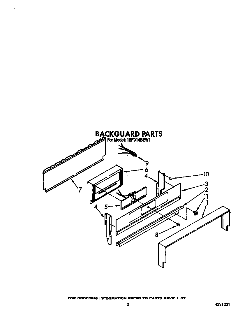 Whirlpool 1SF014BEW1 backguard diagram