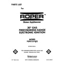 Roper FGP315VW5 front cover diagram