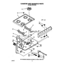 Roper FGP315VW5 cooktop and manifold diagram