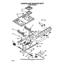 Whirlpool SF335PEWW1 cooktop and manifold diagram