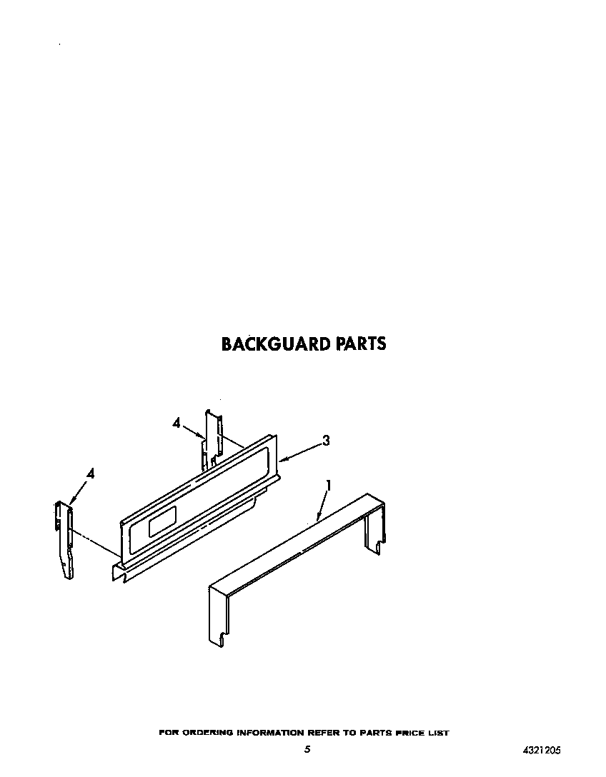 Whirlpool SF3000EWW1 backguard diagram