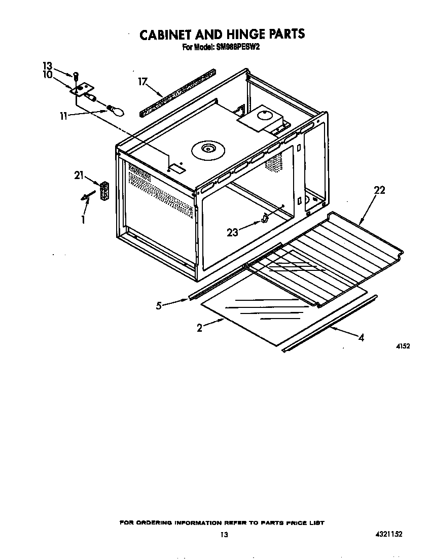 Whirlpool SM988PESW3 cabinet and hinge diagram