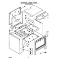 Roper FGS395VW1 external oven diagram